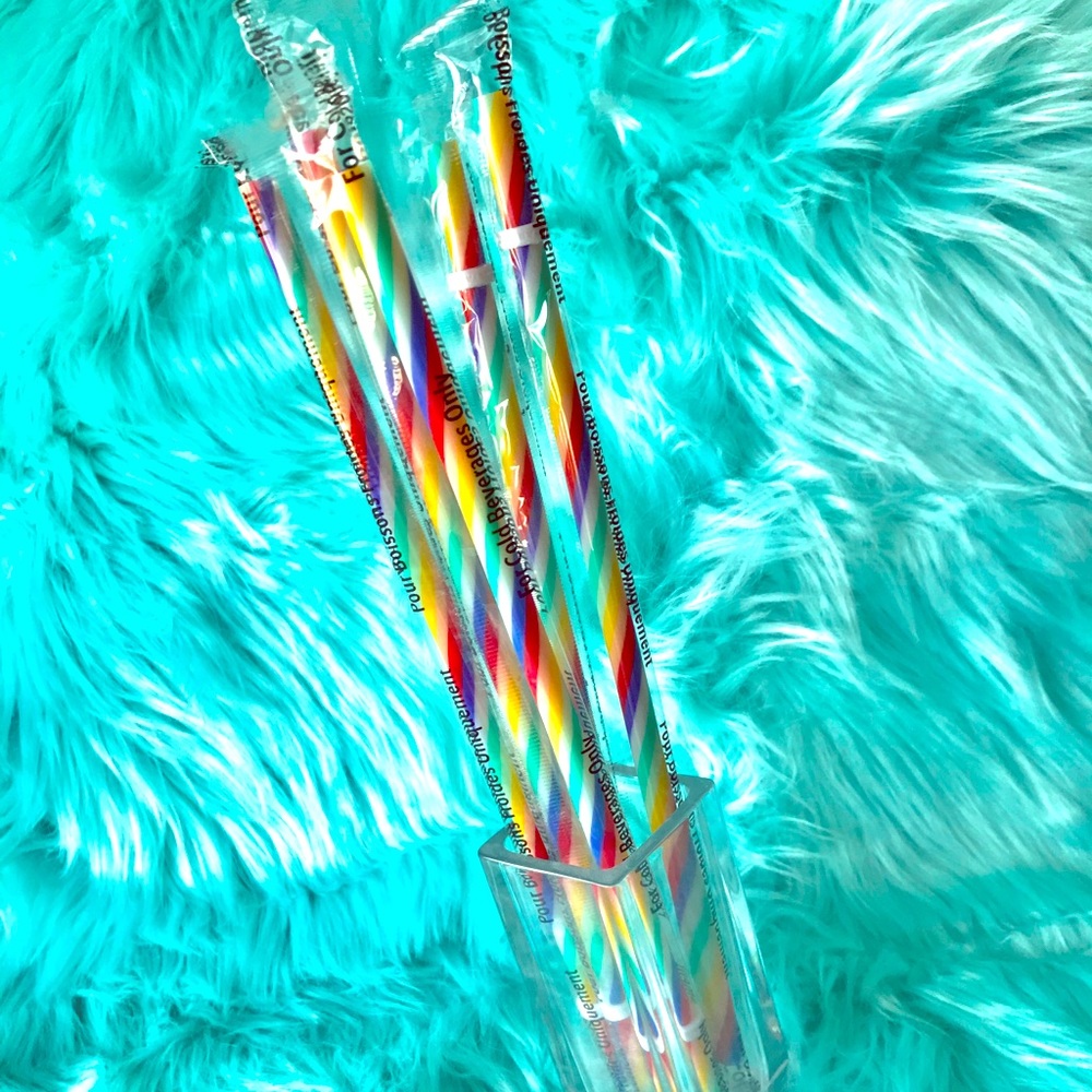 Starbucks Venti Rainbow Straws